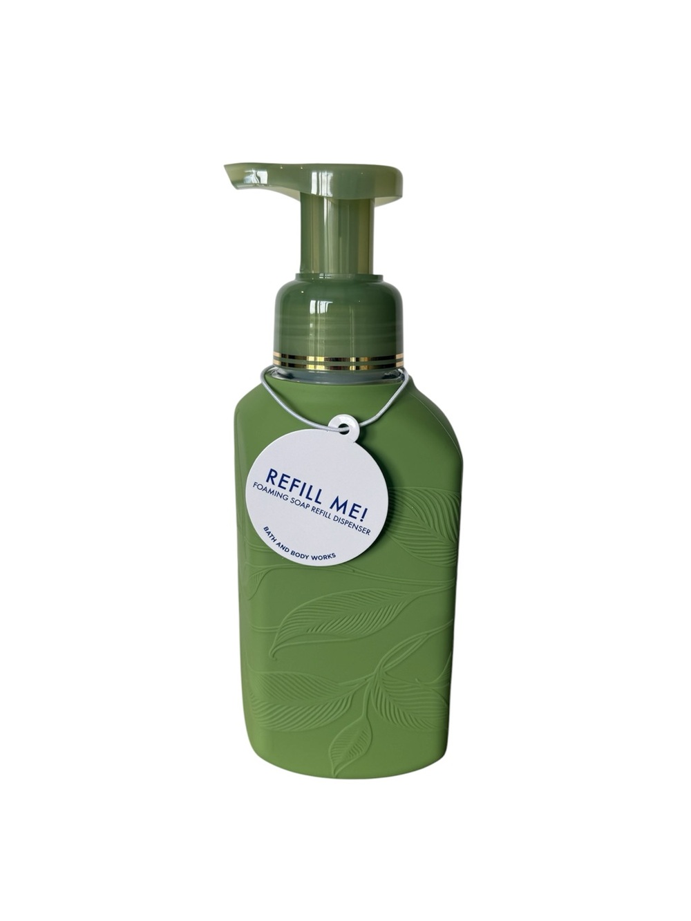 Bath Body Works Green Leaves (Silicone Casing) Glass Foaming Hand Soap Dispenser